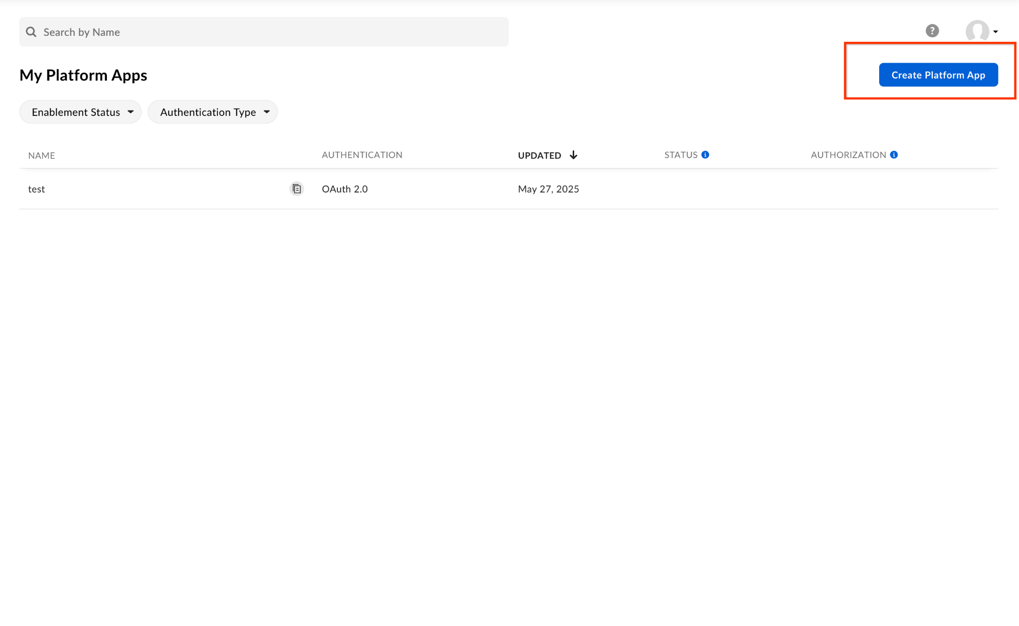 Crear una aplicación de plataforma