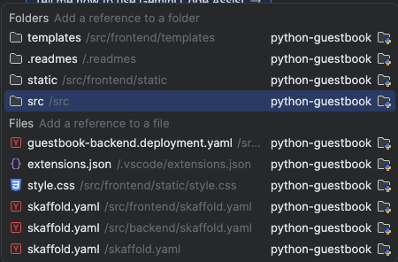 Especifique arquivos com reconhecimento da base de código local para IntelliJ.