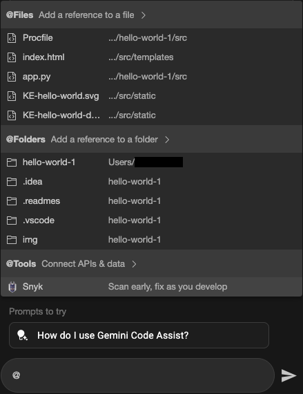 Dateien und Ordner mit Einbeziehung der lokalen Codebasis für VS Code angeben