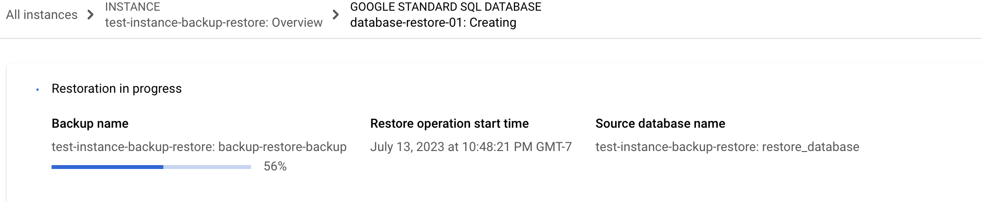 显示 56% 进度的进度指示器的屏幕截图