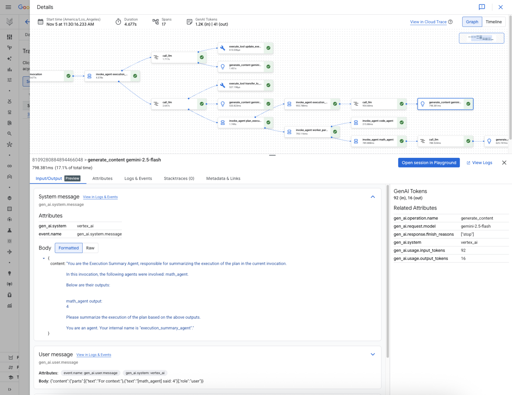 Esempio di traccia per una query