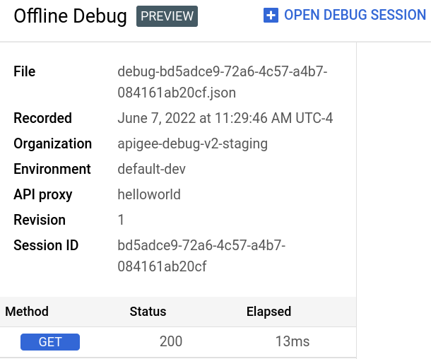Offline
            Visualizzazione del debug offline con il file di debug caricato.
