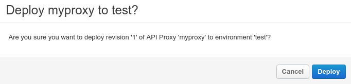 Cuadro de diálogo de confirmación para implementar el proxy.