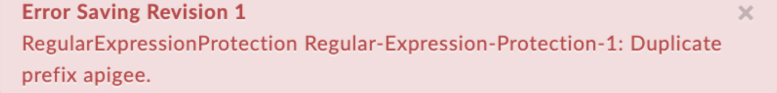 Texto de error DuplicatePrefix