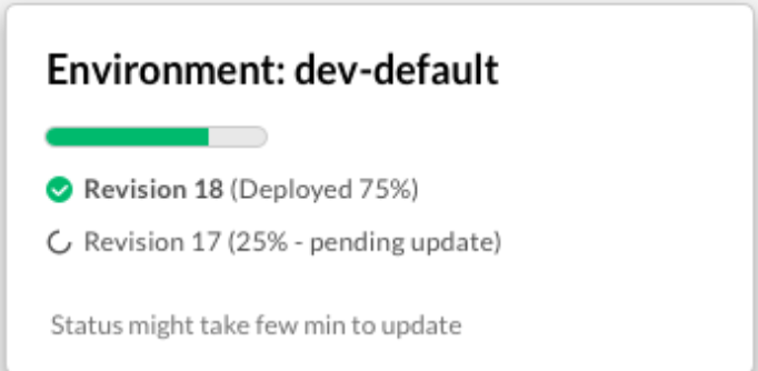 Confirmación de despliegue de my-new-proxy en el entorno de prueba