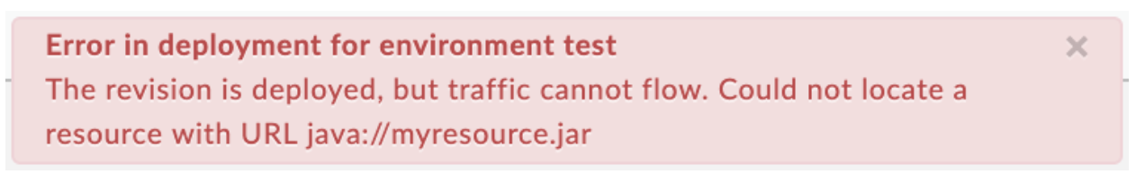 Error en la implementación del entorno de prueba.