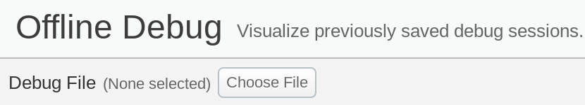 Visualizzazione
debug offline
