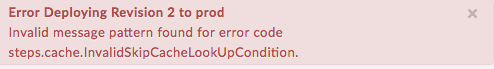 Error al implementar la revisión 2 en producción: LookUp.
