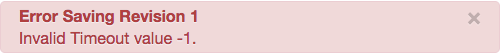 Ocorreu um erro ao guardar a revisão 1.