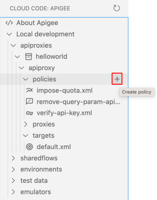 File dell'endpoint di destinazione default.xml