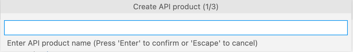 Halaman pertama wizard Create API product