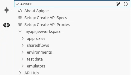 הקטע Apigee ב-Cloud Code