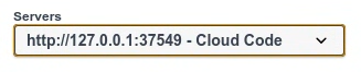 Server di simulazione locale di Cloud Code Gemini Code Assist nel menu a discesa