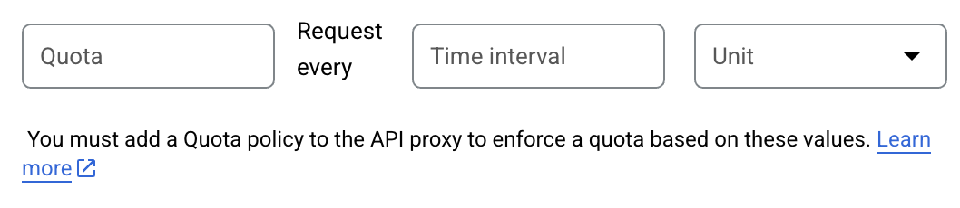 Add a quota to an operation