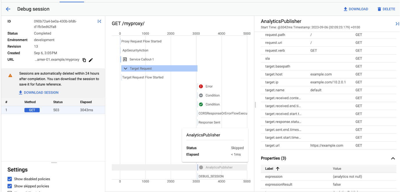 Fenêtre de débogage Fenêtre de débogage