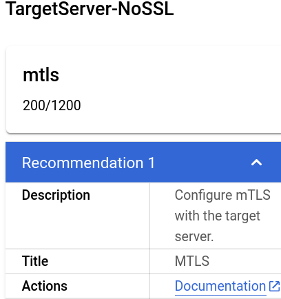 Recommandation liée au proxy.