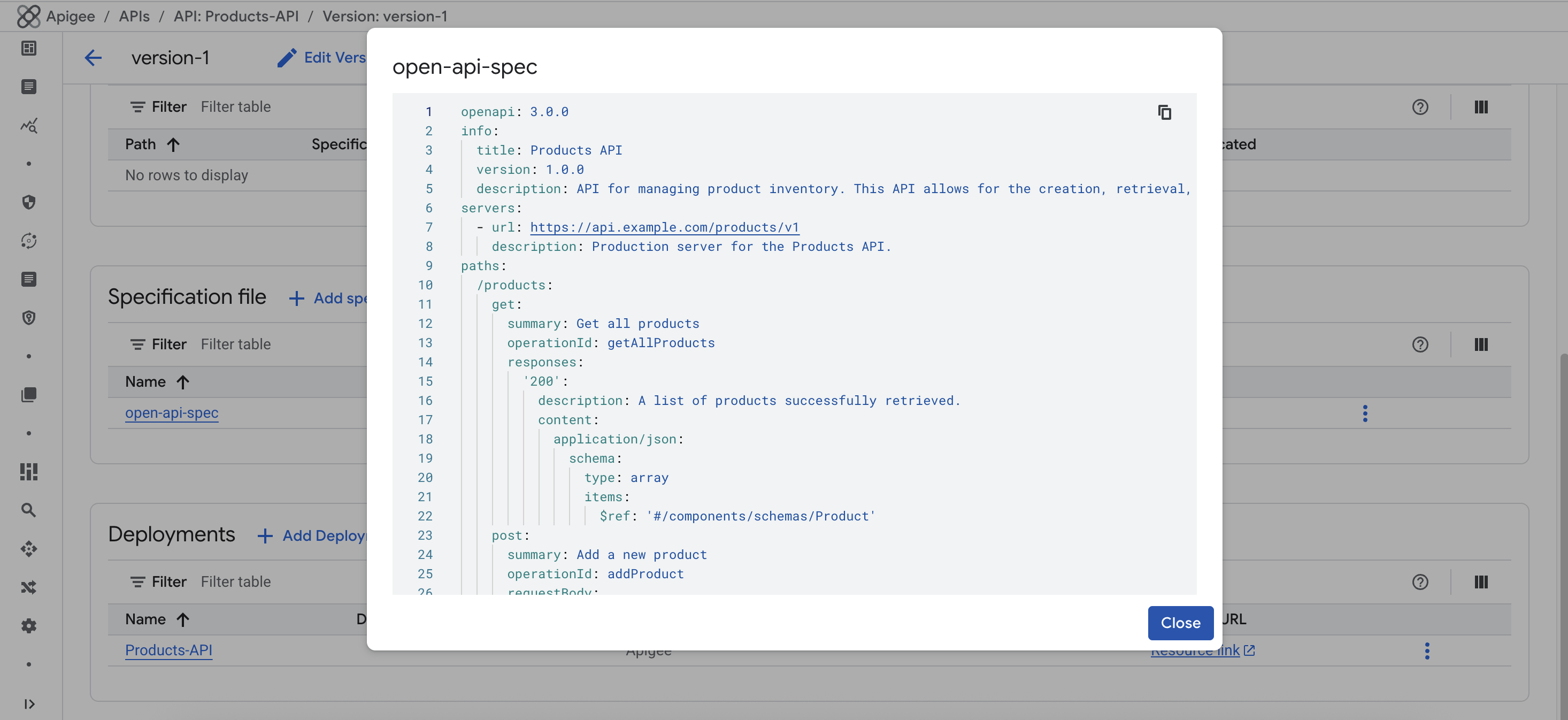 Enriched API details
