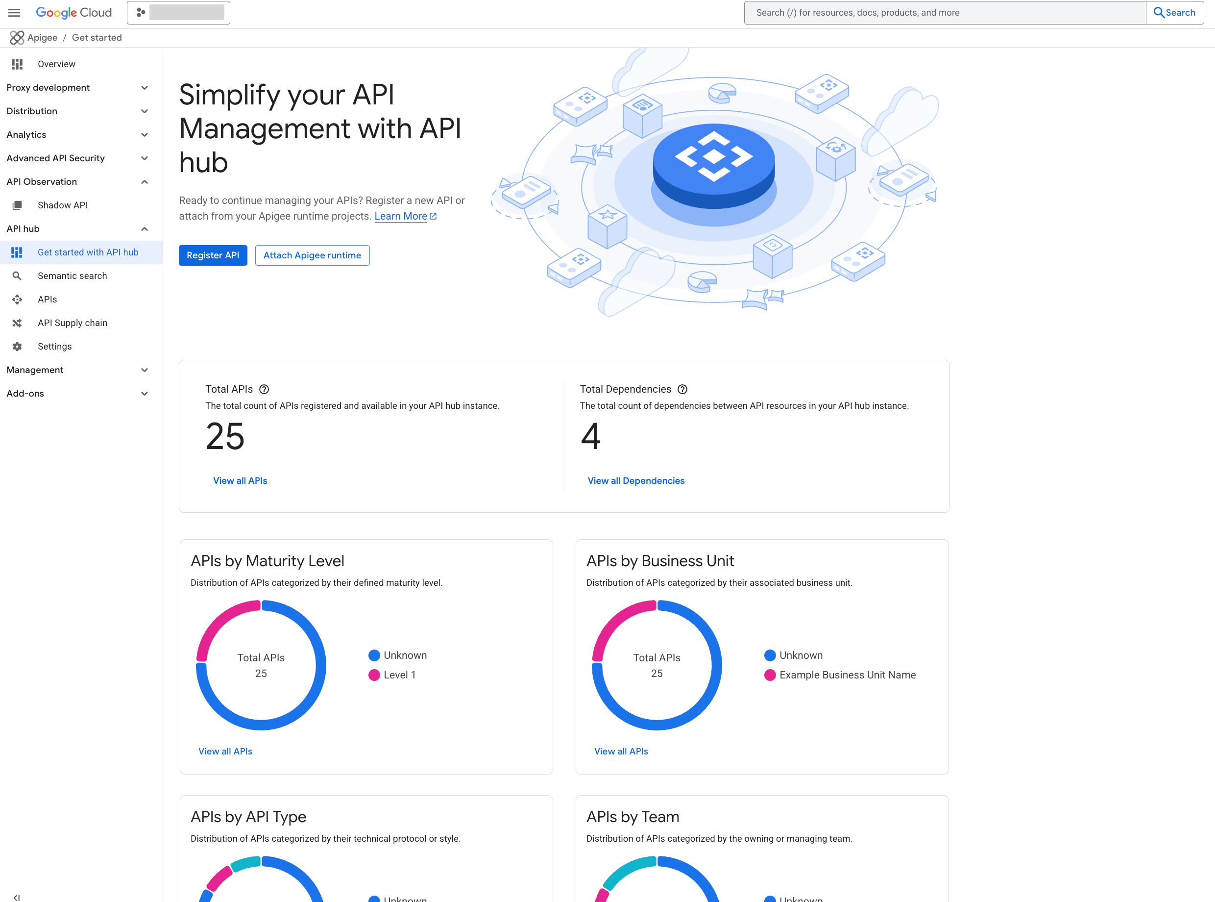 Get started with API hub