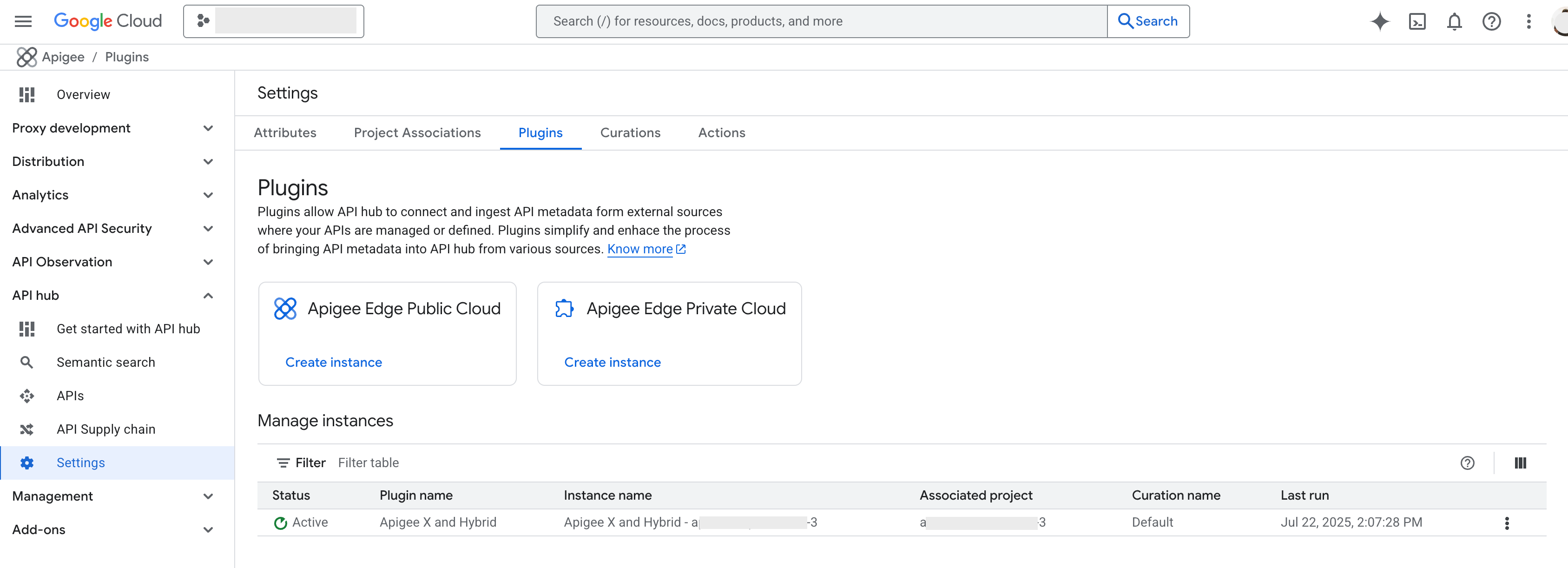 Image showing the plugin instance status as active.