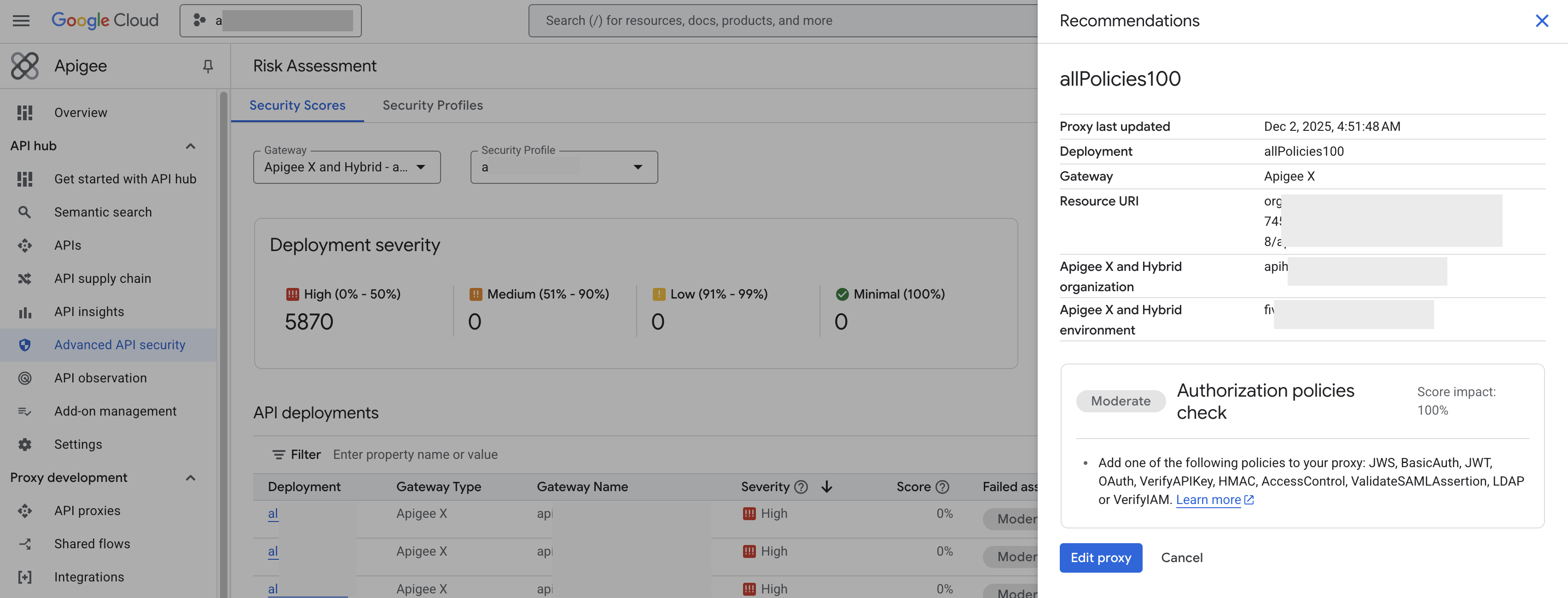 Recommendations screenshot