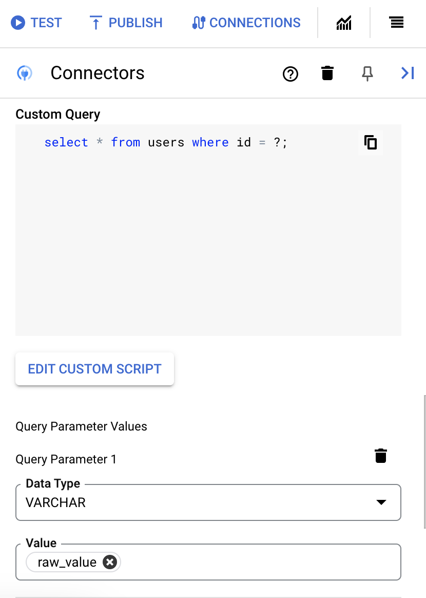 תמונה שמראה את האפשרות add-query-param