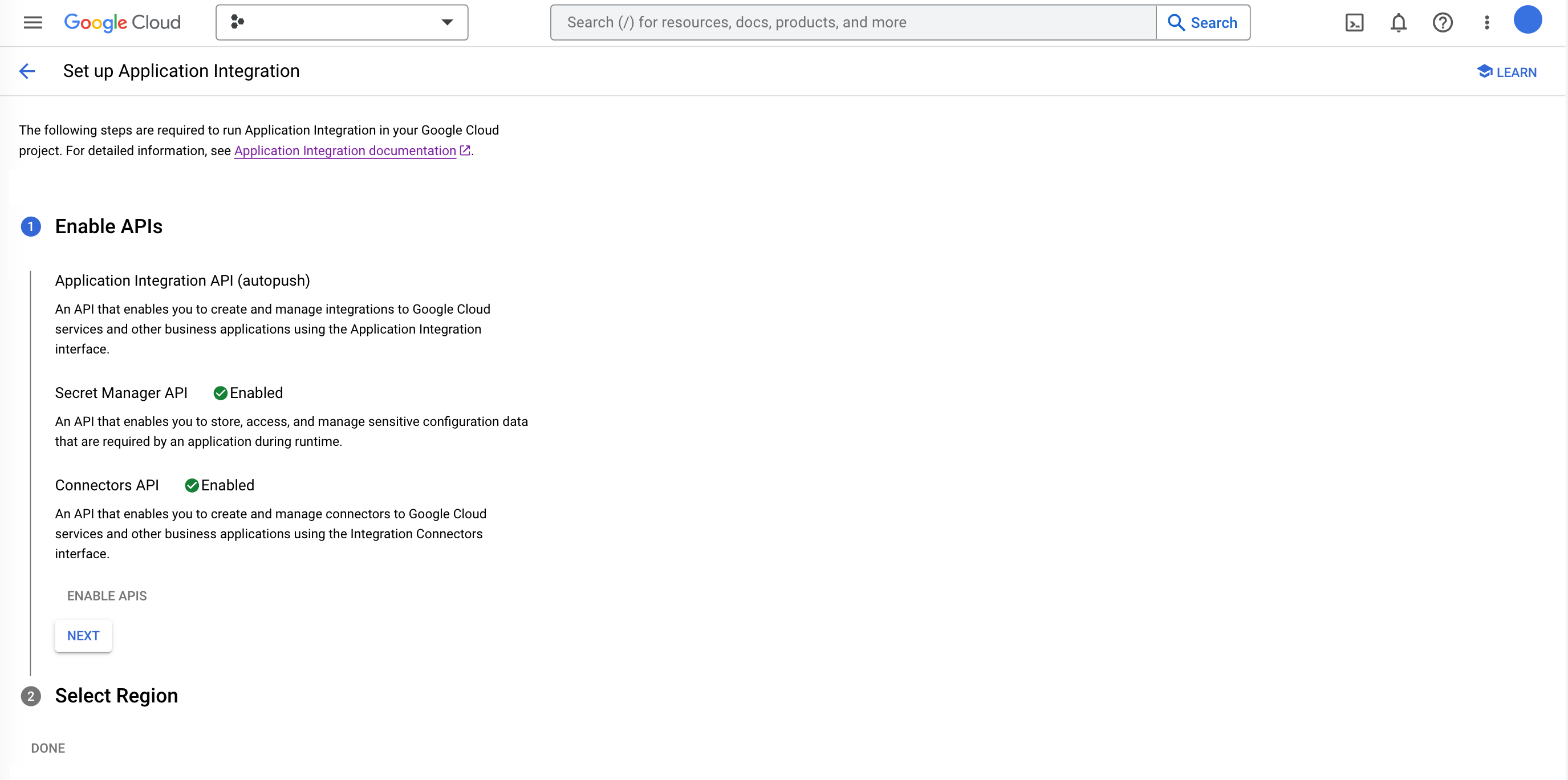 Imagem da etapa "Ativar API"