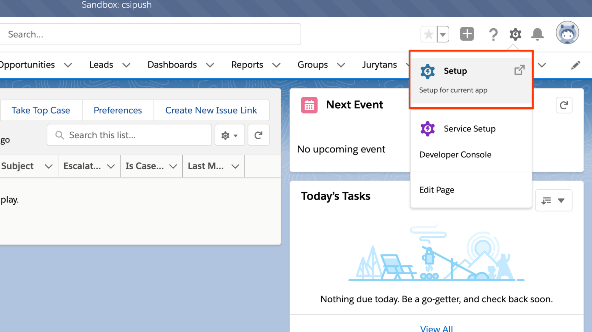 image_tooltip Einrichtungsseite