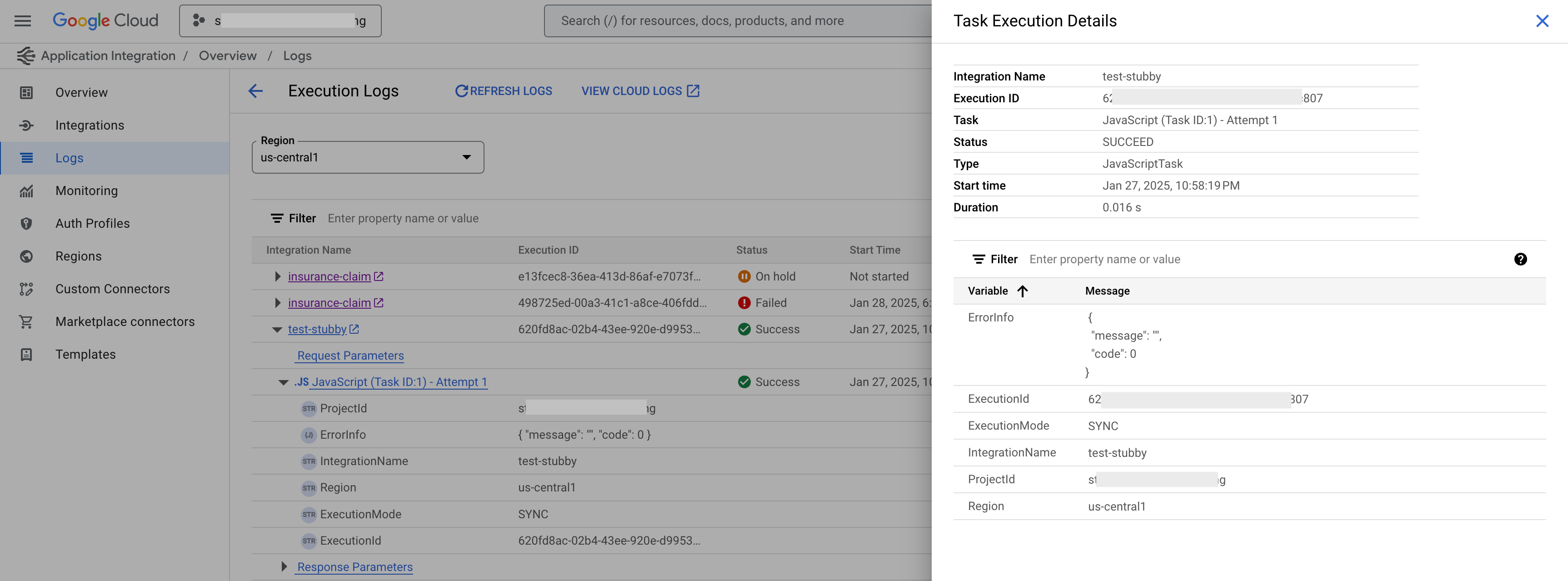dettagli di esecuzione dell'attività