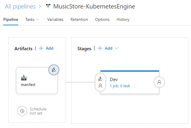 Screenshot pipeline yang diperbarui di Azure Pipelines