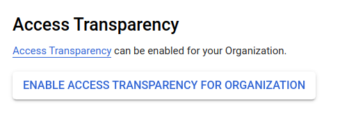 Habilitar Transparencia de acceso