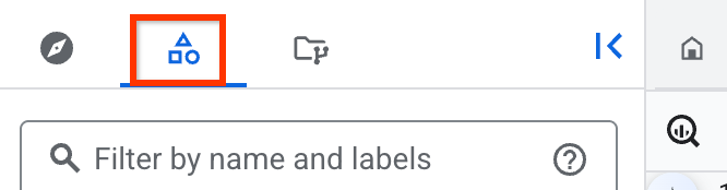 Hervorgehobener Button für den klassischen Explorer-Bereich.