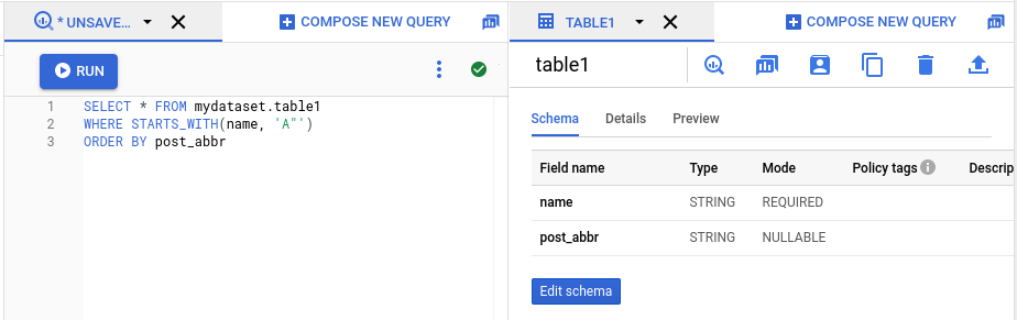 詳細資料窗格,其中開啟了兩個分頁。