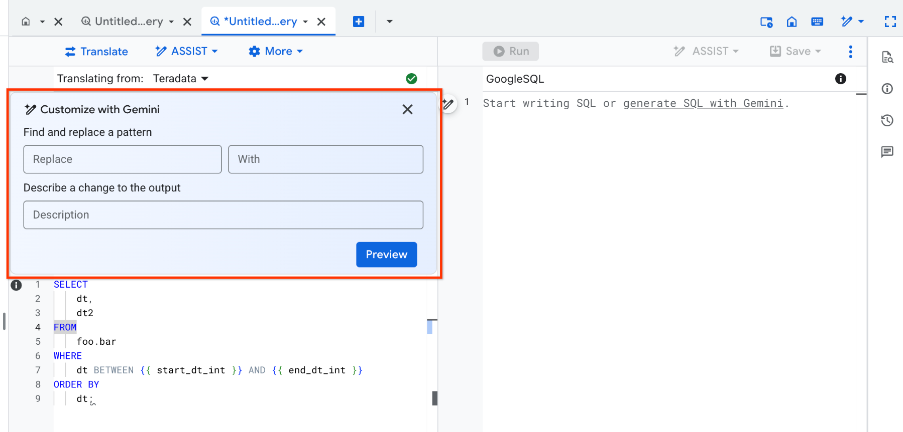 Customize translation input