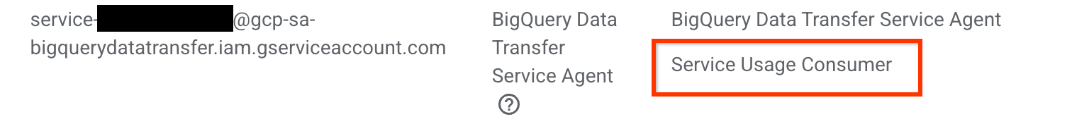 서비스 계정에 serviceusage.serviceUsageConsumer 역할이 있는지 확인합니다.