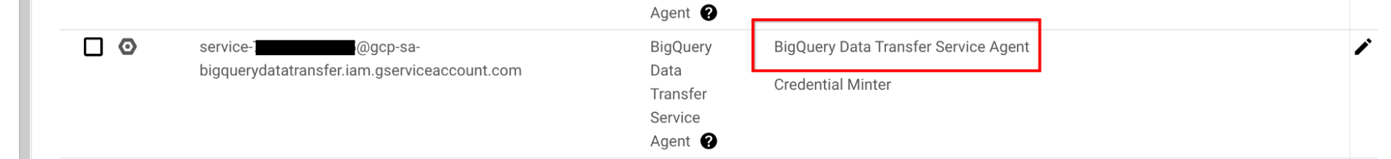 Verifica se il account di servizio dispone del ruolo di service agent.
