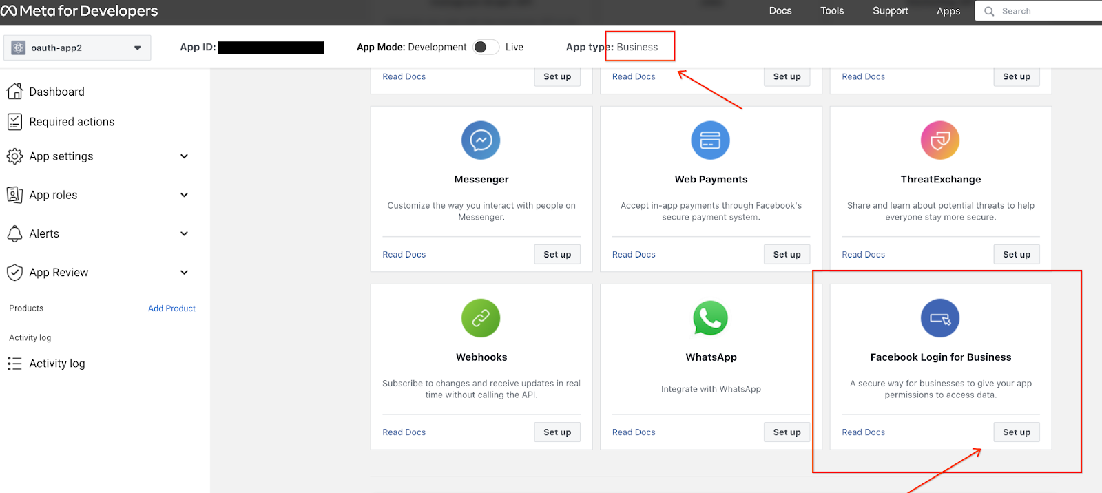 Configure as definições do Início de sessão no Facebook para empresas