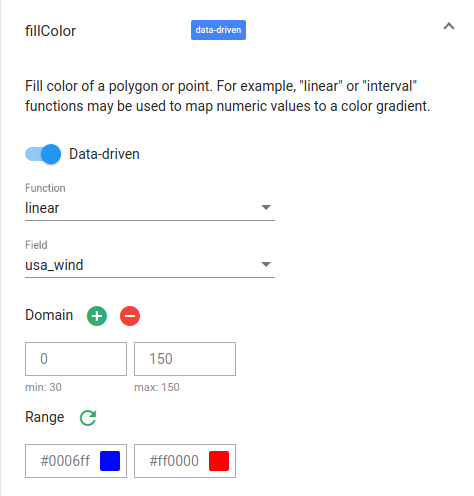 在 BigQuery Geo Viz 中新增填滿顏色