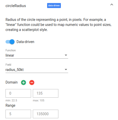 הוספת רדיוס של עיגול ב-BigQuery Geo Viz