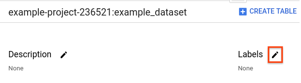 라벨 섹션 옆에 있는 연필 아이콘