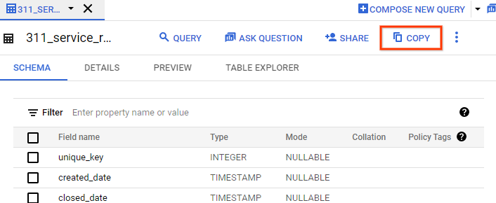 醒目顯示複製選項。
