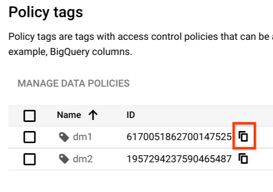 העתקת שם המשאב.