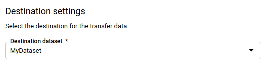 Transferir conjunto de datos