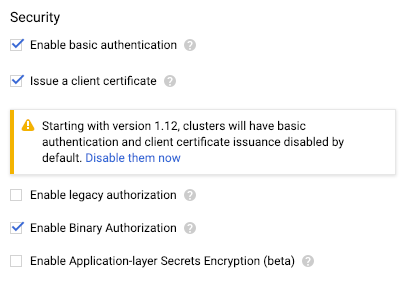 הפעלת האפשרות Binary Authorization
