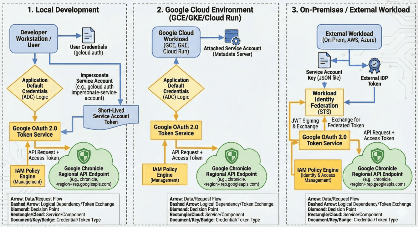 Authenticate with Chronicle API Diagram