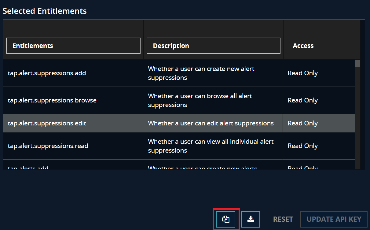 Localisation du jeton d&#39;API