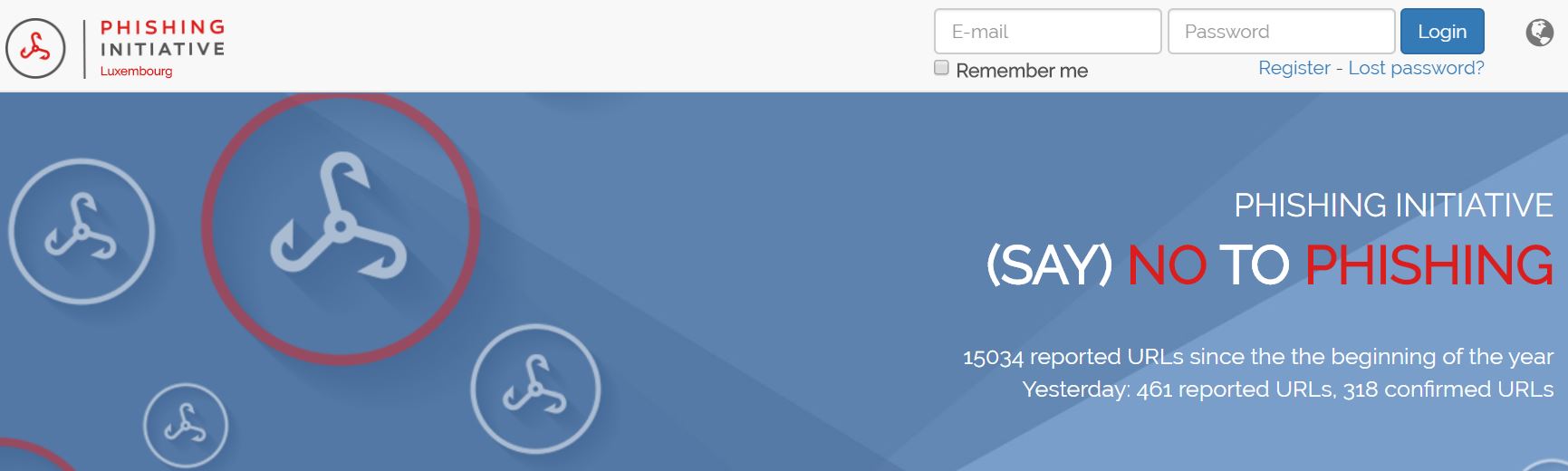 Página de login da iniciativa de phishing