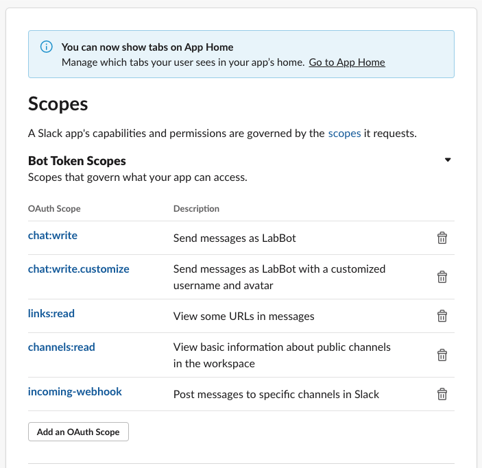 Boîte de dialogue "Champs d'application des autorisations"