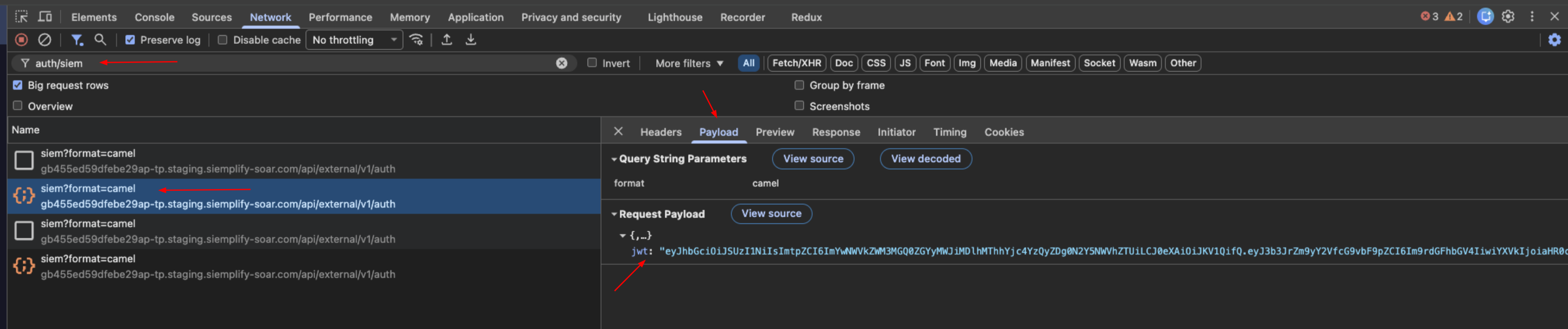 Locate the Token in the user's browser