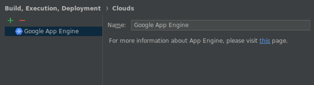 Screenshot che mostra l'elenco delle istanze cloud e
le icone per eliminarle e aggiungerle.