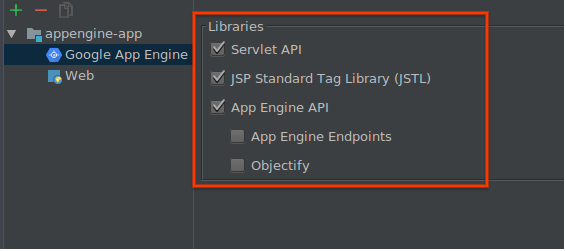 Screenshot che mostra l'elenco delle librerie disponibili per la selezione.